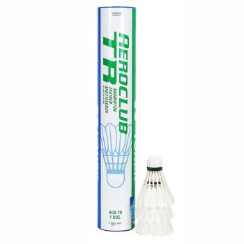 YONEX Aeroclub TR Feather Badminton Shuttlecock (S1, White)