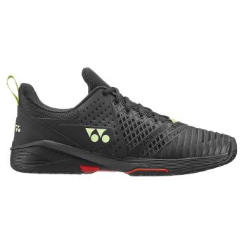 YONEX Sonicage 3 Tennis Shoes (Black/Lime)