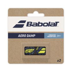 BABOLAT Aero X2 Tennis Vibration Dampener (Black/Yellow, 2 Pcs)