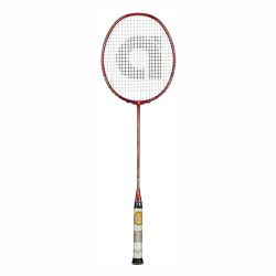 APACS Cross Court Pro Badminton Racquet (Unstrung, Red Glossy)