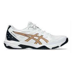 ASICS Gel Rocket 11 Indoor Shoes (White/Pure Gold) 