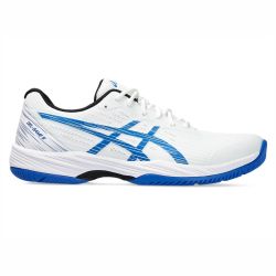 ASICS Gel Game 9 Tennis Shoes (White/Tuna Blue)