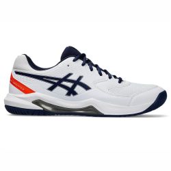 ASICS Gel Dedicate 8 Tennis Shoes (White/Blue Expanse)