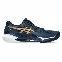 ASICS Gel Resolution 9 Tennis Shoes (French Blue/Pure Gold)
