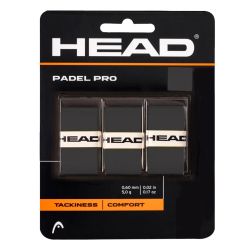HEAD Padel Pro Over Grip (Black, 3 pcs)