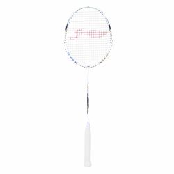 LI-NING AX-FORCE Blast Badminton Racquet (White/Blue Sapphire, Unstrung)