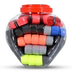 LI-NING GP18 Replacement Badminton Grip Jar (60 Pcs, Assorted)