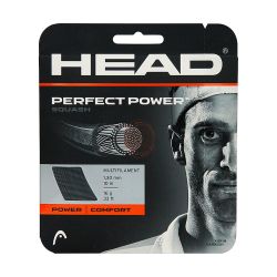 HEAD Perfect Power Squash String (Cut From Reel, 16L Black) 