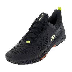 YONEX Sonicage 3 Tennis Shoes (Black/Lime)