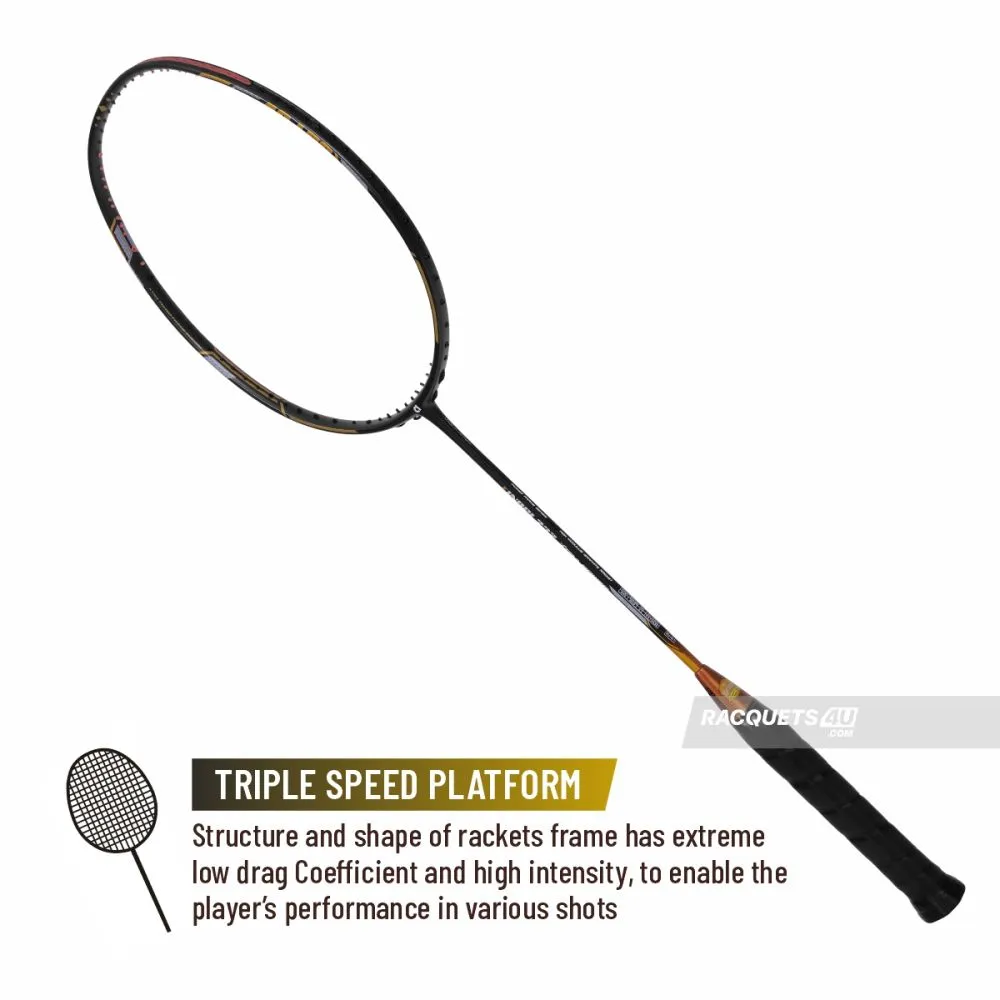 APACS Finapi 232 Xtra Power Badminton Racquet (Unstrung, Black)