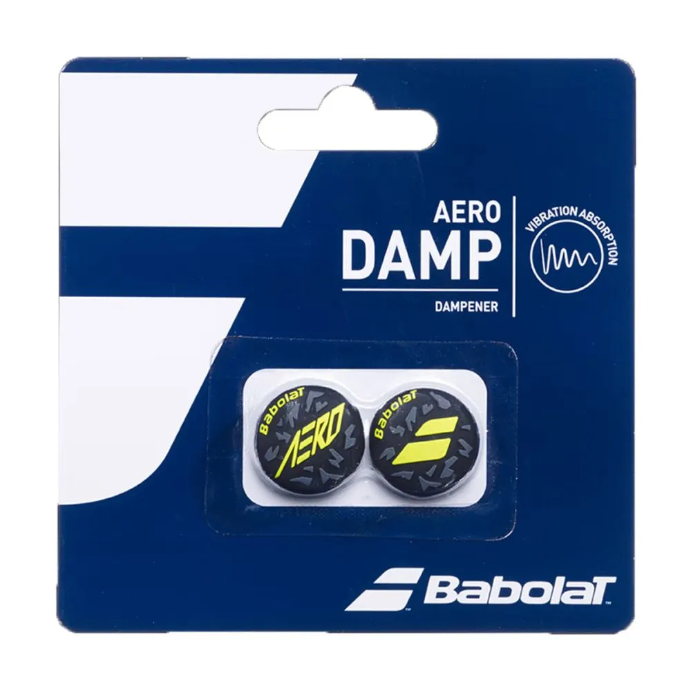 BABOLAT Aero X2 Tennis Vibration Dampener Black Yellow 2 Pcs