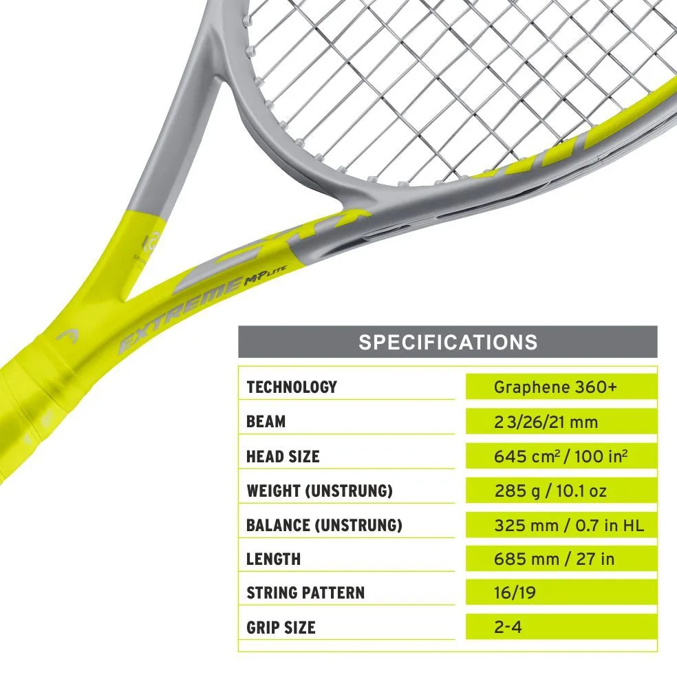 HEAD Graphene 360+ Extreme MP Lite Tennis Racquet (Unstrung)