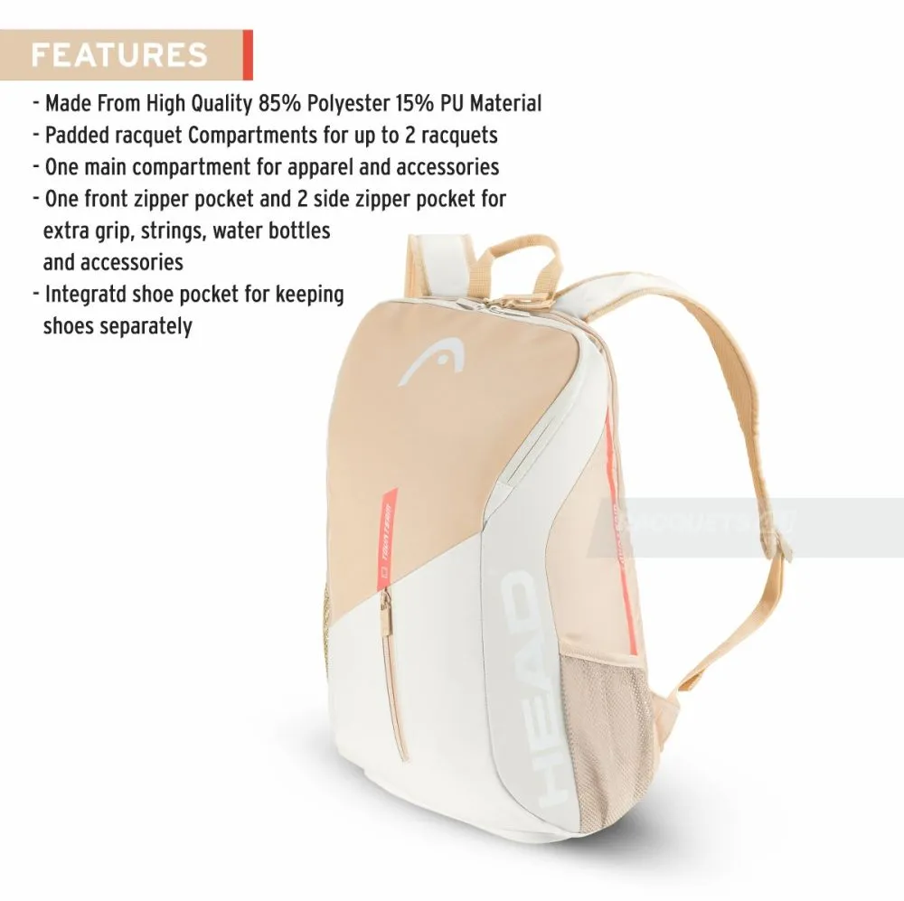 HEAD Tour 2023 28L Backpack Chamomile Corduroy White