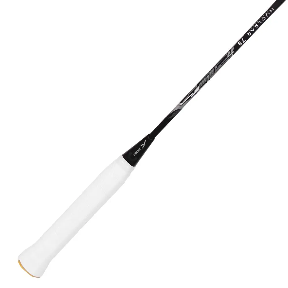 HUNDRED Nuclear 78 Badminton Racquet (Unstrung, Black/Silver)