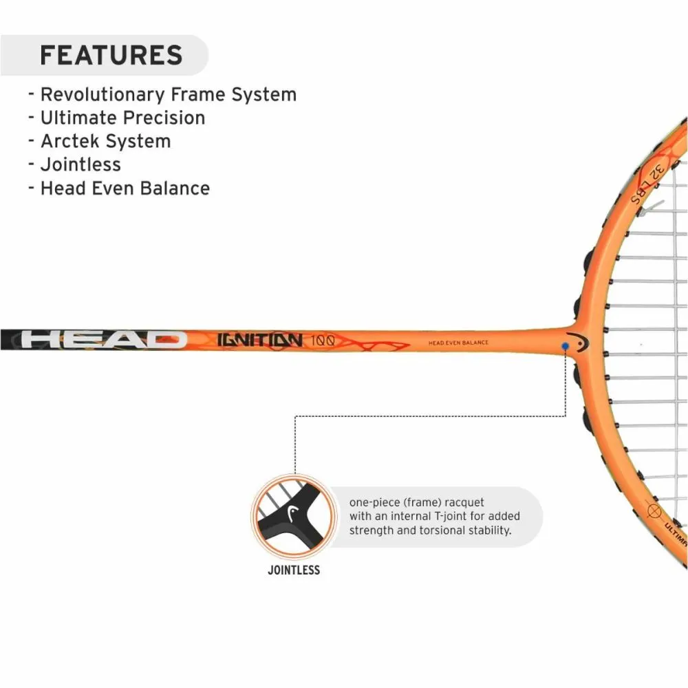 HEAD Ignition 100 Badminton Racquet (Strung)