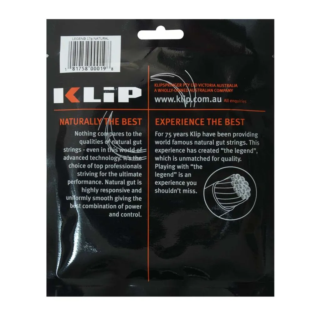 KLIP Legend Natural Gut Tennis String Set (17 / 1.25mm)