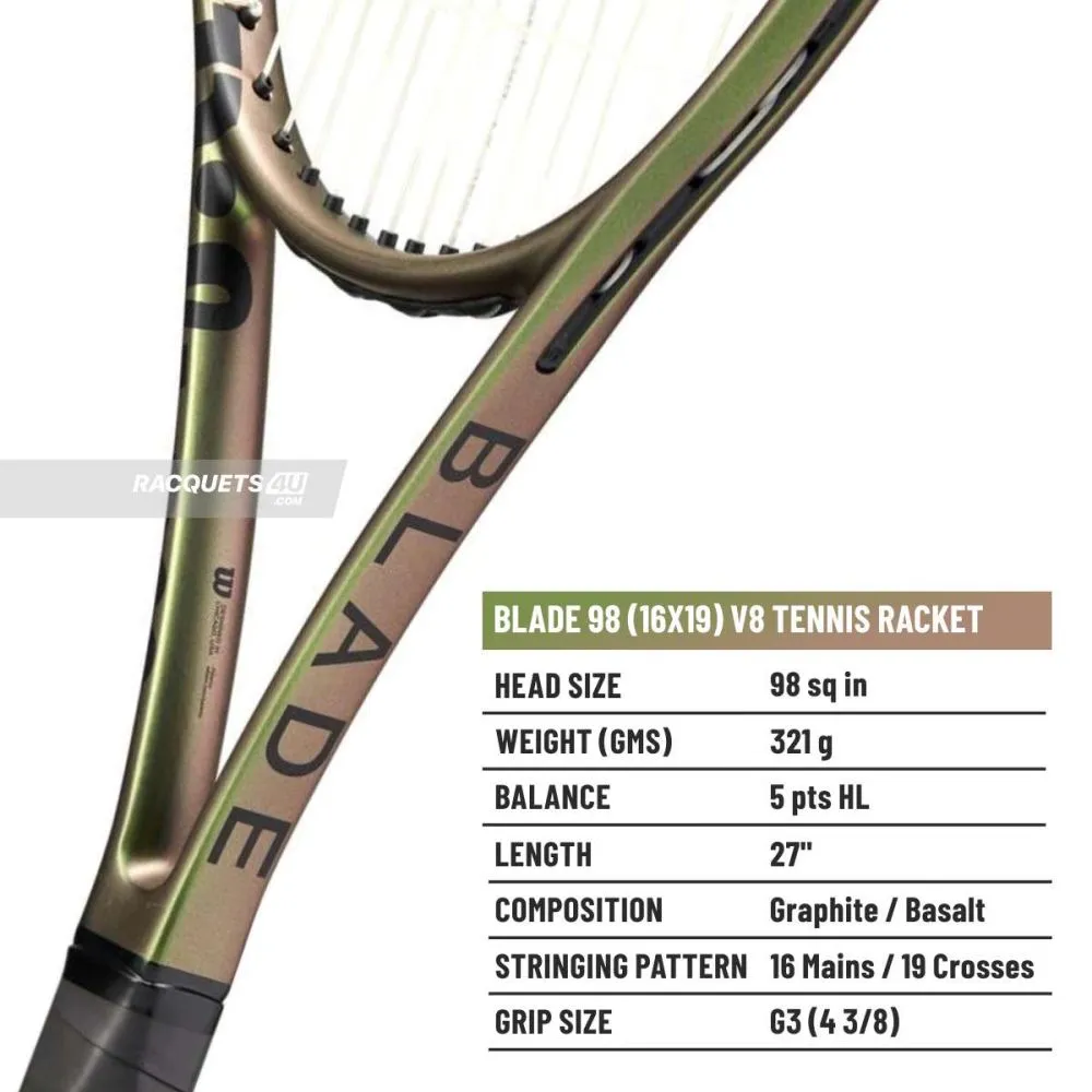 Wilson Blade 98 16x19 v8 Tennis Racquet (305g Unstrung)