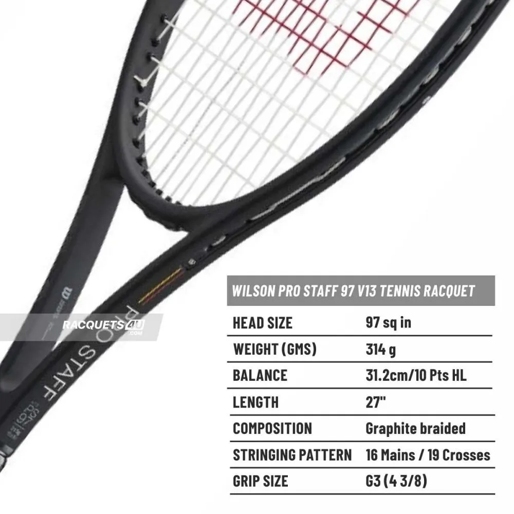 WILSON Pro Staff 97 V13 Tennis Racquet (315 g, Unstrung)