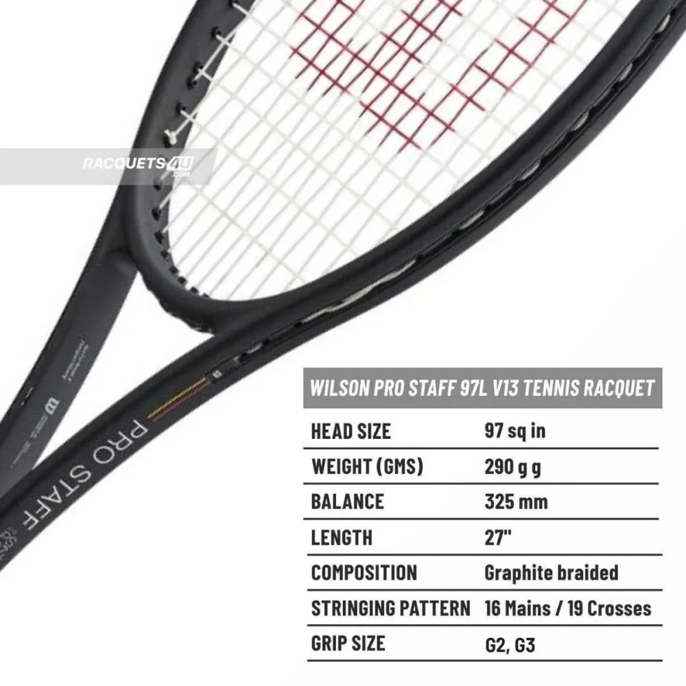WILSON Pro Staff 97L V13 Tennis Racquet (290 g, Unstrung)