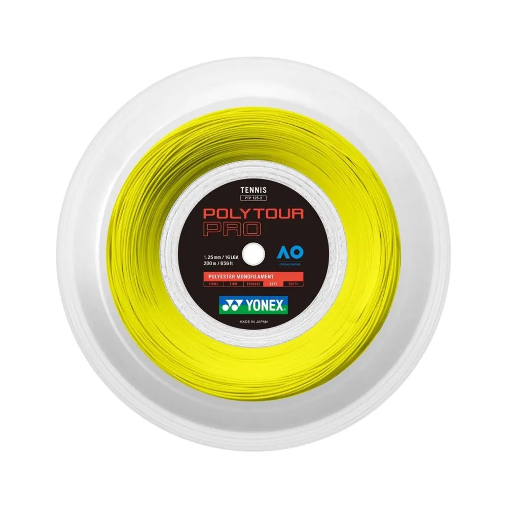Yonex Poly Tour Pro 16L is a high performing polyester tennis string