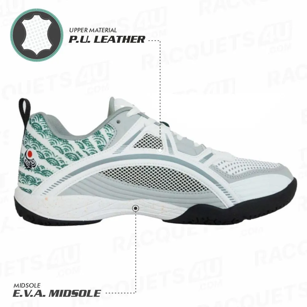 YONEX Tokyo Ultima Badminton Shoes (White/Porpoise/Vintage Green)