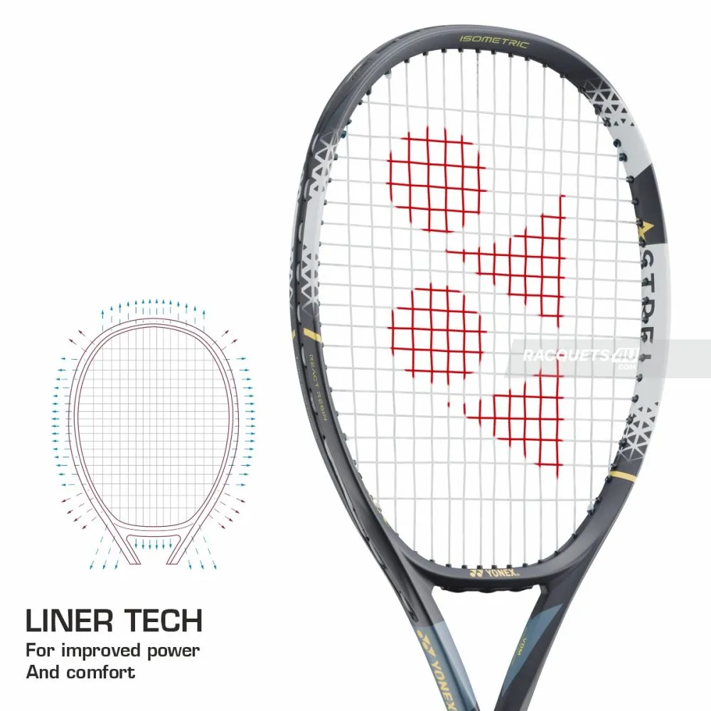 YONEX Astrel 105 Tennis Racquet (Black/Grey, Unstrung 265g )