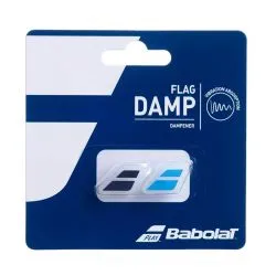 BABOLAT Flag Tennis Vibration Dampener (Black/Blue, 2 Pcs)