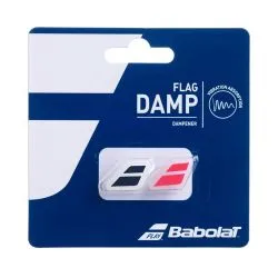BABOLAT Flag Tennis Vibration Dampener (Black/Red, 2 Pcs)
