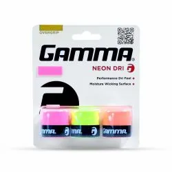 GAMMA Neon Dri Overgrip (3 Pcs, Assorted)