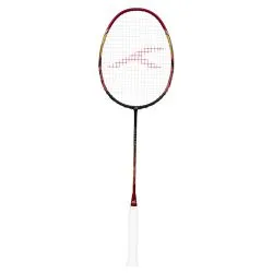 HUNDRED Atomic X 38 PWR Badminton Racquet (Unstrung, Charcoal/Red)