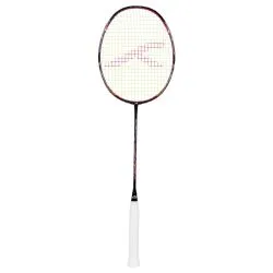 HUNDRED Flutter S Attk Badminton Racquet (Unstrung, Black/Red)