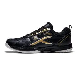HUNDRED Raze Badminton Shoes (Black/Gold)