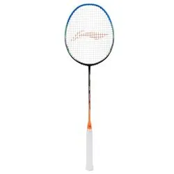LI-NING Windstorm 72 Badminton Racquet (Black/Blue/Orange, Unstrung)