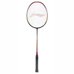 LI-NING Windstorm 72 Badminton Racquet (Black/Red, Unstrung)
