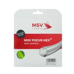MSV Focus-HEX Tennis String (1.23 mm, 12m) Neon Yellow (Cut from Reel)