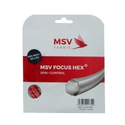 MSV Focus-HEX Tennis String Set (1.27 mm, 12m) Red