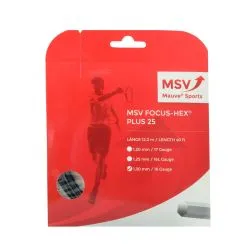 MSV Focus-HEX Plus 25 Tennis String (12m) Black (Cut from Reel)