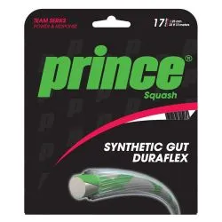 PRINCE Synthetic Gut Duraflex 17 Squash String Set (10m, Black)