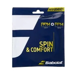 BABOLAT Hybrid RPM Blast (17 / 1.25mm) + RPM Soft (16 / 1.30mm) String Set (Black/Grey)