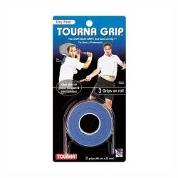 TOURNA Original Dry Overgrip (3 Grips on roll, Blue)
